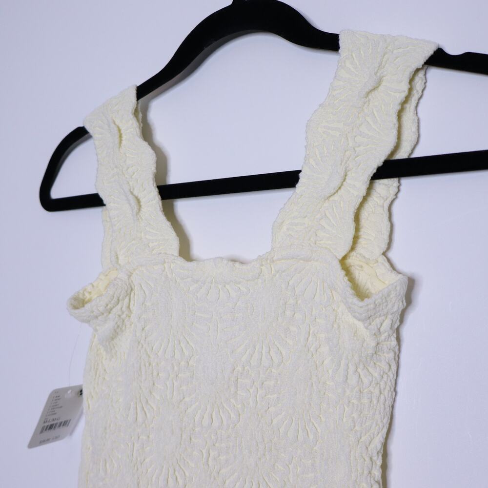 INTIMATELY NEW Free People Love Letter Cami Ivory Cropped Top Women's M-L - Picture 10 of 11